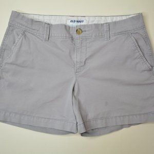Old Navy Size 6‎ Regular Womens GRAY Chino Trouser STRETCH Casual Dress SHORTS
